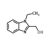 结构式 CAS# 21269-78-3, (1-乙基-1H-苯并咪唑-2-基)甲醇
