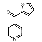 structure of CAS# 21314-80-7, 4-Pyridinyl(2-Thienyl)Methanone;4-(2-Thenoyl)pyridine;MFCD02260531