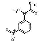 结构式 CAS# 21353-89-9, N-甲基-N-(3-硝基苯基)乙酰胺