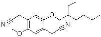structure of CAS# 213749-91-8, 2,2'-{2-[(2-Ethylhexyl)Oxy]-5-Methoxy-1,4-Phenylene}Diacetonitrile;[4-Cyanom<wbr>ethyl-2-(<wbr>2-ethylhe<wbr>xyloxy)-5<wbr>-methoxy-<wbr>phenyl]-a<wbr>cetonitri<wbr>le;2-(2-Ethylhexyloxy)-5-methoxy-1,4-benzenediacetonitrile;2-METHOXY-5- BENZENE-1&