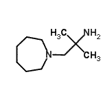 structure of CAS# 21404-91-1, 1-(1-Azepanyl)-2-Methyl-2-Propanamine;1-(1-azepanyl)-2-methyl-2-propanamine;1-azaperhydroepinyl-2-methylprop-2-ylamine;1-azepan-1-yl-2-methylpropan-2-amine
