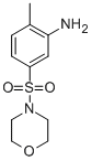 structure of CAS# 21447-56-3, 2-Methyl-5-(Morpholine-4-Sulfonyl)-Phenylamine;2-Methyl-5-Morpholinosulfonyl-Aniline;2-Methyl-5-Morpholinosulfonylaniline;(2-Methyl-5-Morpholinosulfonyl-Phenyl)Amine