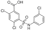 CAS#: 21525-21-3， 2,4-Dichloro-5-(3-Chloro-Phenylsulfamoyl)-Benzoic Acid