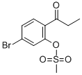 structure of CAS# 215815-08-0, 1-[4-Bromo-2-[(Methylsulfonyl)Oxy]Phenyl]-1-Propanone;5-BROMO-2-PROPIONYLPHENYL METHANESULFONATE