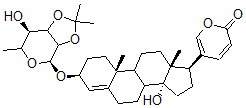 CAS#: 21590-25-0， 3beta-[(6-Deoxy-2-O,3-O-Isopropylidene-alpha-L-Mannopyranosyl)Oxy]-14-Hydroxybufa-4,20,22-Trienolide