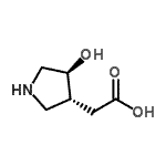CAS#: 215922-89-7， [(3R,4S)-4-Hydroxy-3-Pyrrolidinyl]Acetic Acid