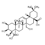 CAS 登录号：2163-40-8， (2beta,3beta)-2,3,27-三羟基齐墩果-12-烯-23,28-二酸