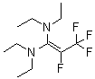 structure of CAS# 216393-97-4, N,N,N',N'-Tetraethyl-2,3,3,3-Tetrafluoro-1-Propene-1,1-Diamine;[1-(dieth<wbr>ylamino)-<wbr>2,3,3,3-t<wbr>etrafluor<wbr>oprop-1-e<wbr>nyl]dieth<wbr>ylamine;1,1-BIS(DIETHYLAMINO)TETRAFLUORO-1-PROPENE;1,1-Bis(diethylamino)tetrafluoro-1-propene 97%
