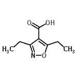 structure of CAS# 216700-85-5, 3,5-Diethyl-1,2-Oxazole-4-Carboxylic Acid;3,5-diethyl-4-isoxazolecarboxylic acid;3,5-diethylisoxazole-4-carboxylic acid;3,5-Diethyl-isoxazole-4-carboxylic acid