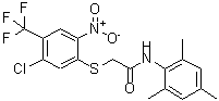 CAS#: 217490-34-1， 2-{[5-Chloro-2-Nitro-4-(Trifluoromethyl)Phenyl]Sulfanyl}-N-Mesitylacetamide