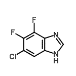 structure of CAS# 217951-45-6, 5-Chloro-6,7-Difluoro-1H-Benzimidazole;6-chloro-4,5-difluoro-1H-benzo[d]imidazole