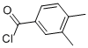 structure of CAS# 21900-23-2, 3,4-Dimethyl-Benzoyl Chloride;Benzoyl Chloride, 3,4-Dimethyl- (6CI,7CI,8CI,9CI);3,4-DIMETHYLBENZENE-1-CARBONYL CHLORIDE;3,4-DIMETHYL-BENZOYL CHLORIDE