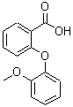 结构式 CAS# 21905-73-7, 2-(2-甲氧基苯氧基)苯甲酸