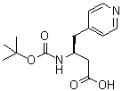 结构式 CAS# 219297-13-9, (3S)-3-({[(2-甲基-2-丙基)氧基]羰基}氨基)-4-(4-吡啶基)丁酸