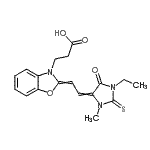 CAS#: 219556-03-3， 3-{2-[2-(1-Ethyl-3-Methyl-5-Oxo-2-Thioxo-4-Imidazolidinylidene)Ethylidene]-1,3-Benzoxazol-3(2H)-Yl}Propanoic Acid