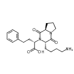 结构式 CAS# 219677-82-4, (2S)-2-[(3S,8aR)-3-(4-氨基丁基)-1,4-二氧代六氢吡咯并[1,2-a]吡嗪-2(1H)-基]-4-苯基丁酸