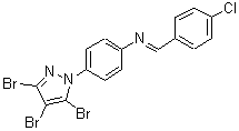 CAS#: 219793-55-2， (E)-1-(4-Chlorophenyl)-N-[4-(3,4,5-Tribromo-1H-Pyrazol-1-Yl)Phenyl]Methanimine