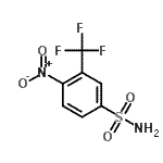 structure of CAS# 21988-05-6, 4-Nitro-3-(Trifluoromethyl)Benzenesulfonamide;4-Nitro-3-(trifluoromethyl)benzenesulphonamide;4-Nitro-3-trifluoromethyl-benzenesulfonamide;MFCD03094293