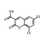 结构式 CAS# 2199-86-2, 6,8-二氯-2-氧代-2H-苯并吡喃-3-羧酸