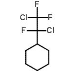 structure of CAS# 219904-98-0, (1,2-Dichloro-1,2,2-Trifluoroethyl)Cyclohexane;(1,2-Dich<wbr>loro-1,2,<wbr>2-trifluo<wbr>roethyl)c<wbr>yclohexan<wbr>e, 1-Cycl<wbr>ohexyl-1,<wbr>2-dichlor<wbr>o-1,2,2-t<wbr>rifluoroe<wbr>thane;(1,2-Dichlorotrifluoroethyl)cyclohexane;(R)-(1,2-dichloro-1,2,2-trifluoroethyl)cyclohexane