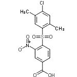 CAS 登录号：219930-07-1， 4-[(4-氯-2,5-二甲基苯基)磺酰基]-3-硝基苯甲酸