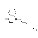 structure of CAS# 2200-83-1, 2-(Hexyloxy)Benzoic Acid;2-(hexyloxy)benzoic acid;2-hexyloxybenzoic acid;2-Hexyloxy-benzoic acid