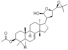 CAS#: 22046-06-6， (13alpha,14beta,17S,20S,21S,23R,24R)-21,23:24,25-Diepoxy-5alpha-Lanost-7-Ene-3beta,21-Diol 3-Acetate