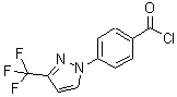 结构式 CAS# 220461-85-8, 4-[3-(三氟甲基)-1H-吡唑-1-基]苯甲酰氯