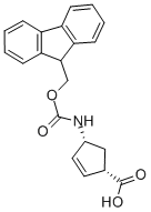 structure of CAS# 220497-64-3, (1S,4R)-N-Fmoc-1-Aminocyclopent-2-Ene-4-Carboxylic Acid;(+)-(1R,4S)-4-(FMOC-AMINO)-2-CYCLOPENTENE-1-CARBOXYLIC ACID;(1S,4R)-(-)-4-(FMOC-AMINO)-2-CYCLOPENTENE-1-CARBOXYLIC ACID;(+)-(1S,4R)-N-FMOC-1-AMINOCYCLOPENT-2-ENE-4-CARBOXYLIC ACID