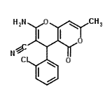 CAS#: 220986-34-5， 2-Amino-4-(2-Chlorophenyl)-7-Methyl-5-Oxo-4H,5H-Pyrano[4,3-b]Pyran-3-Carbonitrile