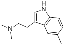 structure of CAS# 22120-39-4, 5-Methyl-N,N-Dimethyltryptamine;Dimethyl-[2-(5-Methyl-1H-Indol-3-Yl)Ethyl]Amine;1H-Indole-3-Ethanamine, N,N,5-Trimethyl-;Indole, 3-[2-(Dimethylamino)Ethyl]-5-Methyl-