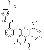 CAS#: 221287-92-9， Methyl 2-[(5-Nitro-1,3-Thiazol-2-Yl)Carbamoyl]Phenyl (5xi)-2,3,4-Tri-O-Acetyl-beta-L-Lyxo-Hexopyranosiduronate
