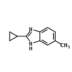 结构式 CAS# 221548-37-4, 2-环丙基-5-甲基-1H-苯并咪唑