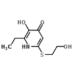 CAS#: 221695-78-9， 2-Ethyl-3-Hydroxy-6-[(2-Hydroxyethyl)Sulfanyl]-4(1H)-Pyridinone