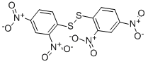 structure of CAS# 2217-55-2, 1-(2,4-Dinitrophenyl)Disulfanyl-2,4-Dinitrobenzene;1-(2,4-Dinitrophenyl)Disulfanyl-2,4-Dinitro-Benzene;2,2',4, 4'-Tetranitrodiphenyl Disulfide;(2,4-Dinitrophenyl) Disulfide