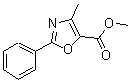 structure of CAS# 22260-83-9, Methyl 4-Methyl-2-Phenyl-1,3-Oxazole-5-Carboxylate;methyl 4-methyl-2-phenyl-1,3-oxazole-5-carboxylate;METHYL4-METHYL-2-PHENYL-1,3-OXAZOLE-5-CARBOXYLATE;MFCD01814749