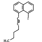 CAS#: 22360-84-5， 1-(1-Hexyn-1-Yl)-8-Iodonaphthalene