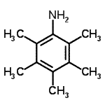 structure of CAS# 2243-30-3, Pentamethylaniline;2,3,4,5,6-Pentamethylaniline;BENZENAMINE, 2,3,4,5,6-PENTAMETHYL-