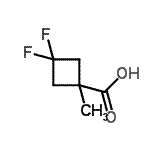 结构式 CAS# 227607-43-4, 3,3-二氟-1-甲基环丁烷羧酸