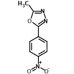 structure of CAS# 22815-99-2, 2-Methyl-5-(4-Nitrophenyl)-1,3,4-Oxadiazole;2-Methyl-5-(4-nitro-phenyl)-[1,3,4]oxadiazole;2-methyl-5-(4-nitrophenyl)-1,3,4-oxadiazole;5-methyl-2-(4-nitrophenyl)-1,3,4-oxadiazole