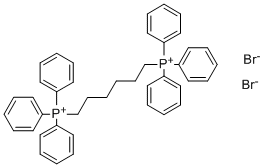 structure of CAS# 22884-32-8, 1,6-Hexanediylbis[Triphenyl-Phosphonium Dibromide];Triphenyl-(6-Triphenylphosphaniumylhexyl)Phosphonium Dibromide;Nsc 84072;Phosphonium, 1,6-Hexanediylbis(Triphenyl-, Dibromide