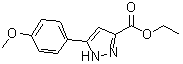 结构式 CAS# 229015-76-3, 5-(4-甲氧基苯基)-1H-吡唑-3-羧酸乙酯