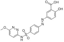 结构式 CAS# 22933-72-8, 柳氮定