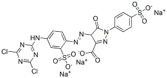 CAS#: 22961-46-2， Trisodium 4-[[4-[(4,6-Dichloro-1,3,5-Triazin-2-Yl)Amino]-2-Sulphonatophenyl]Azo]-4,5-Dihydro-5-Oxo-1-(4-Sulphonatophenyl)-1H-Pyrazole-3-Carboxylate