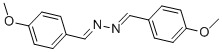 structure of CAS# 2299-73-2, 1-(4-Methoxyphenyl)-N-[(4-Methoxyphenyl)Methylideneamino]Methanimine;1-(4-Methoxyphenyl)-N-[(4-Methoxyphenyl)Methyleneamino]Methanimine;(E)-(4-Methoxybenzylidene)-[(4-Methoxybenzylidene)Amino]Amine;(4-Methoxybenzylidene)-[(4-Methoxybenzylidene)Amino]Amine