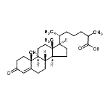 structure of CAS# 23017-97-2, 3-Oxocholest-4-En-26-Oic Acid;?4-Dafachronic Acid;3-oxo-cholest-4-en-26-oic acid