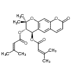 CAS#: 23027-48-7， (6R,7S)-8,8-Dimethyl-2-Oxo-7,8-Dihydro-2H,6H-Pyrano[3,2-g]Chromene-6,7-Diyl Bis(3-Methyl-2-Butenoate)