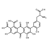 CAS#: 23241-56-7， 7-[5-(2-Amino-2-Carboxyethyl)-2-Hydroxyphenyl]-3,5,6,8-Tetrahydroxy-9,10-Dioxo-9,10-Dihydro-1,2-Anthracenedicarboxylic Acid