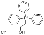 structure of CAS# 23250-03-5, (2-Hydroxyethyl)Triphenyl-Phosphonium Chloride (1:1);2-Hydroxyethyl-Triphenyl-Phosphonium Chloride;2-Hydroxyethyl-Triphenylphosphonium Chloride;2-Hydroxyethyl-Triphenyl-Phosphanium Chloride