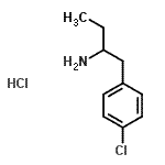 structure of CAS# 23292-08-2, 1-(4-Chlorophenyl)Butan-2-Amine Hydrochloride;